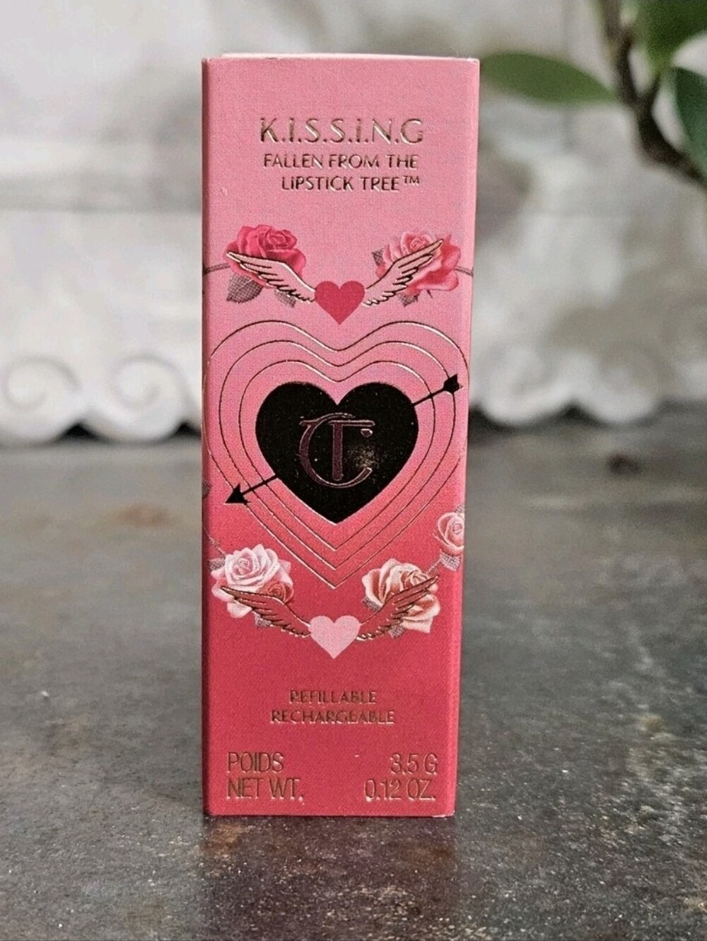Charlotte Tilbury NUDE ROMANCE K.I.S.S.I.N.G Lipstick Refillable .12 oz NIB!
